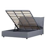 Gestoffeerd bed Paola (incl. opbergruimte- - Stof Valona: Zilverkleurig - 160 x 200cm