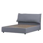 Gestoffeerd bed Paola (incl. opbergruimte- - Stof Valona: Zilverkleurig - 180 x 200cm