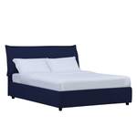 Gestoffeerd bed Paola (incl. opbergruimte- - Stof Valona: Donkerblauw - 90 x 200cm