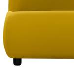 Lit rembourré avec coffre de lit Ponte Tissu Valona : Jaune moutarde - 160 x 200cm