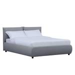 Gestoffeerd bed Ponte (incl. opbergruimte- - Stof Valona: Zilverkleurig - 180 x 200cm