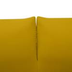 Lit rembourré avec coffre de lit Ponte Tissu Valona : Jaune moutarde - 90 x 200cm