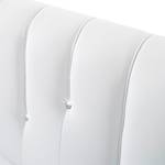 Lit capitonn‚ Rapido Imitation cuir - Blanc - 120 x 200cm