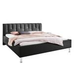 Gestoffeerd bed Rapido kunstleer - Zwart - 160 x 200cm