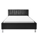 Gestoffeerd bed Rapido kunstleer - Zwart - 160 x 200cm