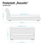 Bed Rossville wit - 140 x 200cm