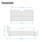 Polsterbett Huelva I (inkl. Matratze & Lattenrost) Kunstleder - Schwarz - 160 x 200cm