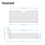 Polsterbett Huelva I (inkl. Matratze & Lattenrost) Kunstleder - Weiß - 200 x 200cm