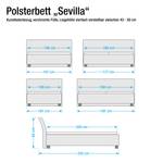 Polsterbett Sevilla Kunstleder Taupe - 100 x 200cm - Ohne Lattenrost & Matratze - Ohne Matratze