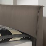 Gestoffeerd bed Sigtuna structuurstof - Taupe - 100 x 200cm