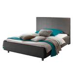 Gestoffeerd bed Smart antracietkleurig kunstleer - ligoppervlak: 120x200cm