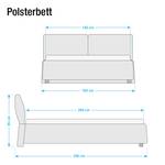 Gestoffeerd bed Soft Pillow geweven stof - Ecrú - 140 x 200cm - Ton-pocketveringmatras - H2 zacht