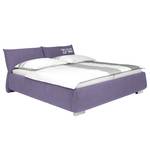 Lit capitonné Soft Pillow Tissu - Mauve - 160 x 200cm - Matelas à ressorts bombés ensachés - D2 souple