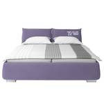 Gestoffeerd bed Soft Pillow geweven stof - Paars - 160 x 200cm - Ton-pocketveringmatras - H3 medium