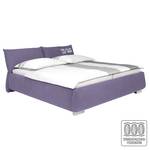 Polsterbett Soft Pillow Webstoff - Violett - 160 x 200cm - Tonnentaschenfederkernmatratze - H3