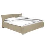 Gestoffeerd bed Soft Pillow geweven stof - Ecrú - 160 x 200cm - Zonder matras - Zonder matras