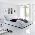 Gestoffeerd bed Soma kunstleer - Wit - 180 x 200cm