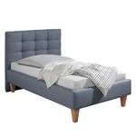 Letto imbottito Stensborg Tessuto strutturato - Ardesia - 100 x 200cm - Senza rete a doghe & materasso