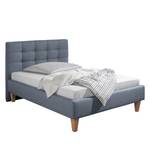 Letto imbottito Stensborg Tessuto strutturato - Ardesia - 140 x 200cm - Senza rete a doghe & materasso