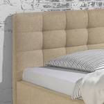 Letto imbottito Stensborg Tessuto strutturato - Beige - 180 x 200cm - Senza rete a doghe & materasso