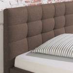 Lit capitonné Stensborg Marron - 200 x 200cm - Sans sommier & matelas