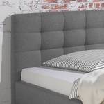 Letto imbottito Stensborg Tessuto strutturato - ArgentoGrigio - 180 x 200cm - Senza rete a doghe & materasso