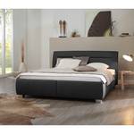 Gestoffeerd bed Tabea (echt leer) echt leer - Antraciet - 180 x 200cm - Met lattenbodem & matras - H3 medium