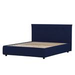 Gestoffeerd bed Tiberio (incl. opbergruimte- - Stof Valona: Donkerblauw - 140 x 200cm