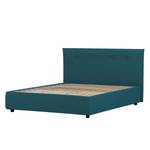 Gestoffeerd bed Tiberio (incl. opbergruimte- - Stof Valona: Petrolblauw - 140 x 200cm