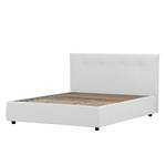 Gestoffeerd bed Tiberio (incl. opbergruimte- - Stof Valona: Crèmekleurig - 180 x 200cm