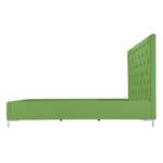 Gestoffeerd bed Tilia I geweven stof - Stof Floreana: Groen - 160 x 200cm - T-vorm
