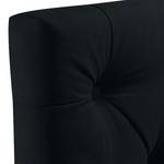 Gestoffeerd bed Tilia I geweven stof - Stof Floreana: Zwart - 180 x 200cm - T-vorm
