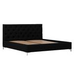 Gestoffeerd bed Tilia II echt leer - Leer Arik: Zwart - 140 x 200cm - T-vorm