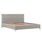 Gestoffeerd bed Tilia II geweven stof - Stof Naya: Grijs-Beige - 140 x 200cm - T-vorm