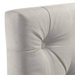 Lit rembourré Tilia II Tissu - Tissu Naya : Gris-Beige - 140 x 200cm - Forme en T