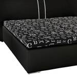 Gestoffeerd bed Tumba kunstleer - 140 x 200cm - Zonder matras - Bedframe zonder lattenbodem - Zwart