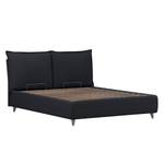 Gestoffeerd bed Versa I Stof Valona: Antraciet - 140 x 200cm - 1 opbergruimte - Grijs