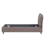 Gestoffeerd bed Versa I Stof Valona: Beige - 140 x 200cm - Geen opbergruimte - Grijs