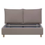 Polsterbett Versa I Stoff Valona: Beige - 140 x 200cm - 1 Bettkasten - Hellbraun