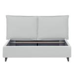 Gestoffeerd bed Versa I Stof Valona: Crèmekleurig - 140 x 200cm - 1 opbergruimte - Grijs