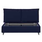 Gestoffeerd bed Versa I Stof Valona: Donkerblauw - 140 x 200cm - Geen opbergruimte - Grijs