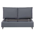 Polsterbett Versa I Stoff Valona: Silber - 140 x 200cm - 1 Bettkasten - Grau