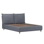 Gestoffeerd bed Versa I Stof Valona: Zilverkleurig - 140 x 200cm - 1 opbergruimte - Grijs