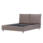 Gestoffeerd bed Versa I Stof Valona: Beige - 160 x 200cm - Geen opbergruimte - Grijs