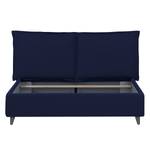 Gestoffeerd bed Versa I Stof Valona: Donkerblauw - 160 x 200cm - 1 opbergruimte - Grijs