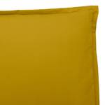 Lit rembourré Versa I Tissu Valona : Jaune moutarde - 180 x 200cm - Pas de tiroir de lit - Marron clair