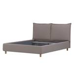 Gestoffeerd bed Versa I Stof Valona: Beige - 90 x 200cm - Geen opbergruimte - Lichtbruin