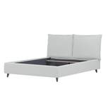 Gestoffeerd bed Versa I Stof Valona: Crèmekleurig - 90 x 200cm - Geen opbergruimte - Grijs