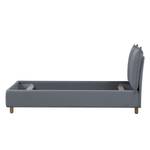 Polsterbett Versa I Stoff Valona: Silber - 90 x 200cm - Kein Bettkasten - Hellbraun