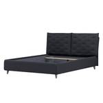 Gestoffeerd bed Versa II Stof Valona: Antraciet - 140 x 200cm - Geen opbergruimte - Grijs